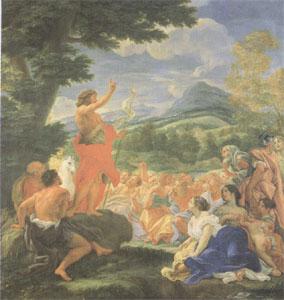Giovanni Battista Gaulli Called Baccicio St John the Baptist Preaching (mk05) oil painting image